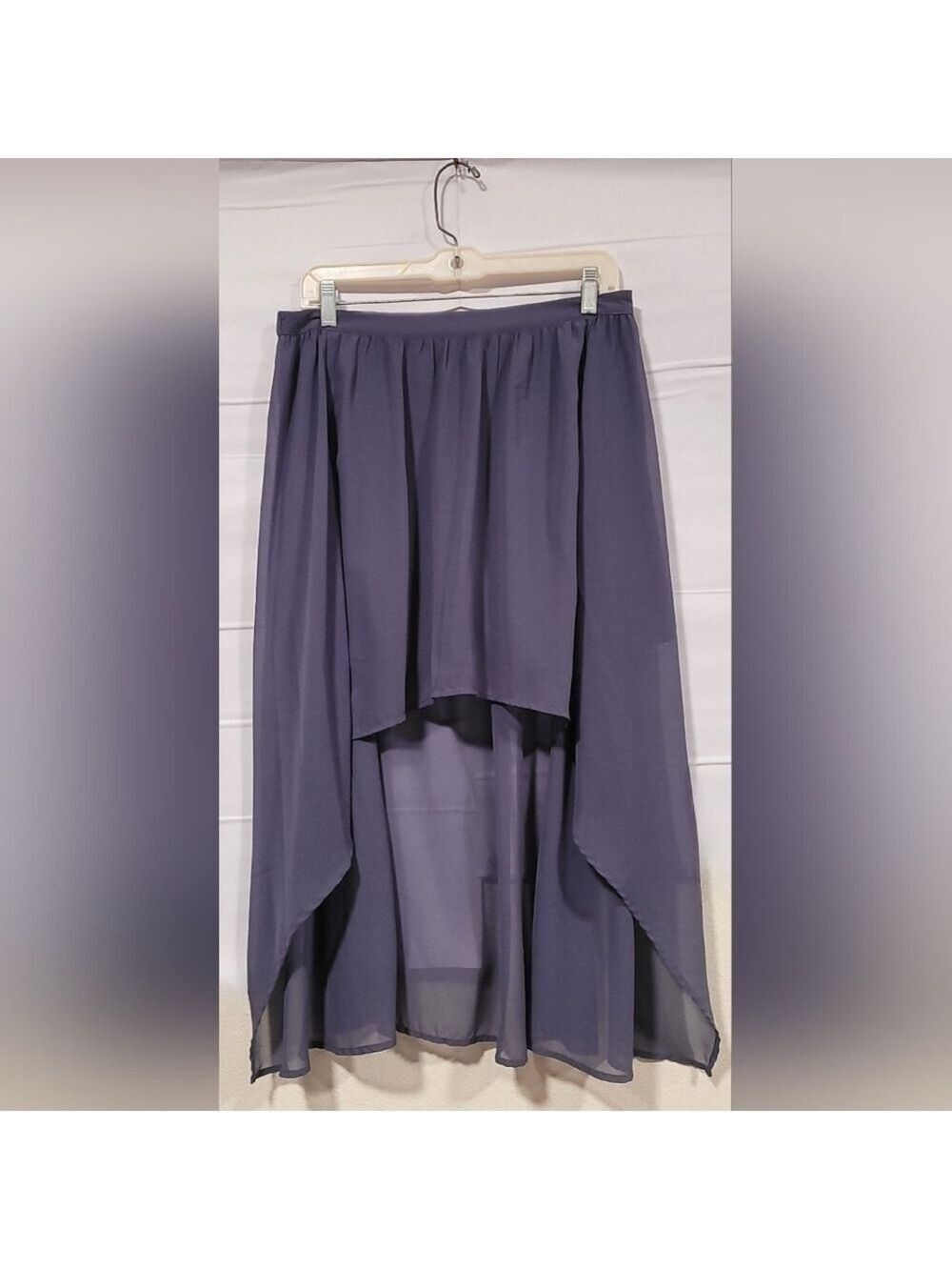 Rubbish Purple High-Low Maxi Skirt Medium